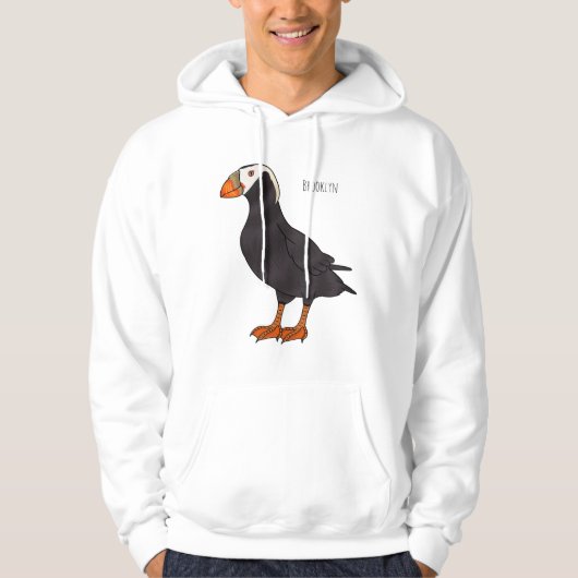 Afbeelding van cartoon van tufvogel hoodie (Voorkant)