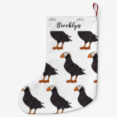 Afbeelding van cartoon van tufvogel kleine kerstsok (Achterkant)