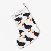 Afbeelding van cartoon van tufvogel kleine kerstsok (Achterkant (Hangend))