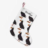 Afbeelding van cartoon van tufvogel kleine kerstsok (Voorkant (Hangend))