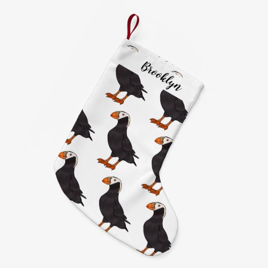 Afbeelding van cartoon van tufvogel kleine kerstsok (Voorkant (Hangend))