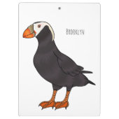 Afbeelding van cartoon van tufvogel klembord (Achterkant)