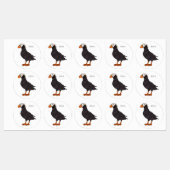 Afbeelding van cartoon van tufvogel labels (Vel)