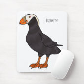 Afbeelding van cartoon van tufvogel muismat (Met muis)