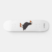 Afbeelding van cartoon van tufvogel persoonlijk skateboard (Horizontaal)