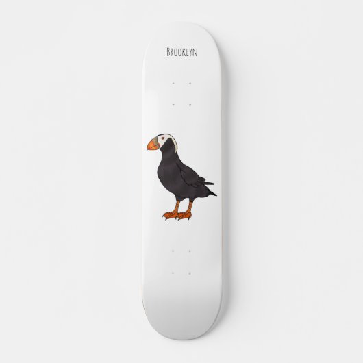 Afbeelding van cartoon van tufvogel persoonlijk skateboard (Voorkant)