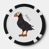 Afbeelding van cartoon van tufvogel poker chips (Achterkant)