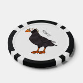 Afbeelding van cartoon van tufvogel poker chips (Enkel)
