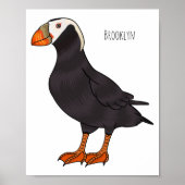 Afbeelding van cartoon van tufvogel poster (Voorkant)
