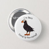 Afbeelding van cartoon van tufvogel ronde button 5,7 cm (Voorkant /achterkant)