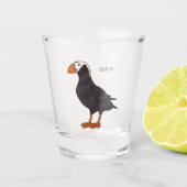 Afbeelding van cartoon van tufvogel shot glas (Voorkant)