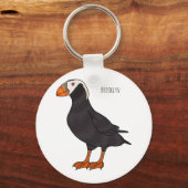 Afbeelding van cartoon van tufvogel sleutelhanger (Voorkant)