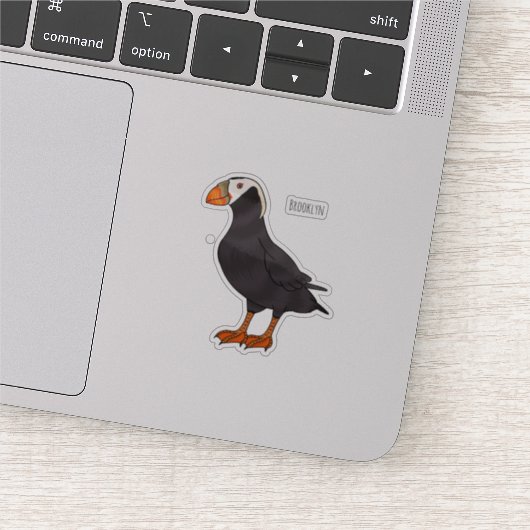 Afbeelding van cartoon van tufvogel sticker (Detail)