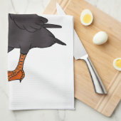 Afbeelding van cartoon van tufvogel theedoek (Quarter Fold)