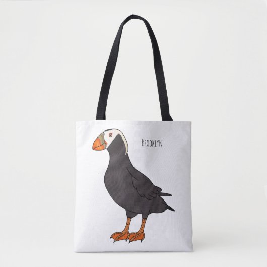 Afbeelding van cartoon van tufvogel tote bag (Voorkant)