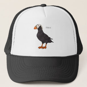 Afbeelding van cartoon van tufvogel trucker pet