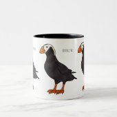 Afbeelding van cartoon van tufvogel tweekleurige koffiemok (Center)