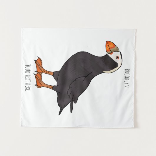 Afbeelding van cartoon van tufvogel wandkleed (Voorkant (horizontaal))