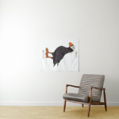 Afbeelding van cartoon van tufvogel wandkleed (In Situ (horizontaal))