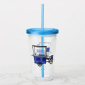 Afbeelding van cartoon van voedselkar acryl drinkbeker (Voorkant)