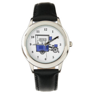 Afbeelding van cartoon van voedselkar horloge