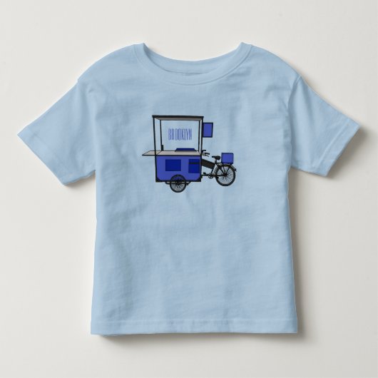 Afbeelding van cartoon van voedselkar kinder shirts (Voorkant)
