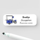 Afbeelding van cartoon van voedselkar naamplaatje (In situ)