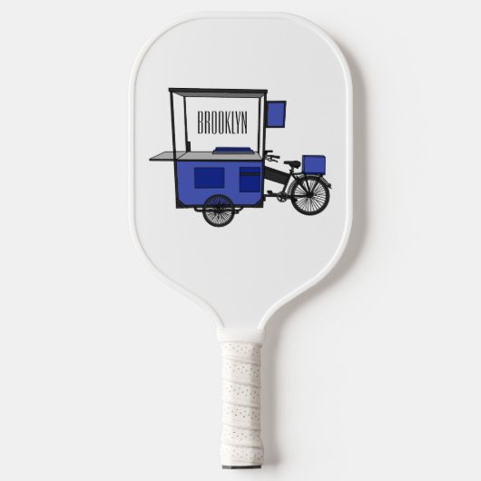 Afbeelding van cartoon van voedselkar pickleball paddle (Voorkant)