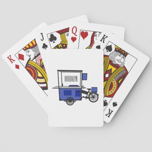 Afbeelding van cartoon van voedselkar pokerkaarten (Achterkant)