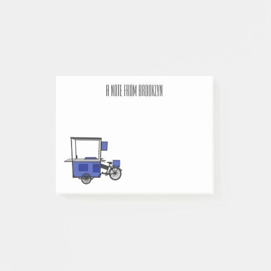 Afbeelding van cartoon van voedselkar post-it® notes (Voorkant)