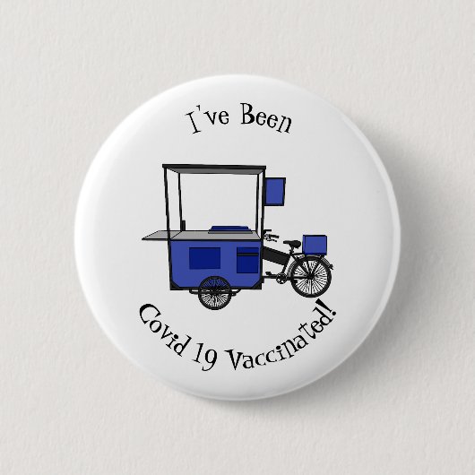 Afbeelding van cartoon van voedselkar ronde button 5,7 cm (Voorkant)
