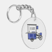 Afbeelding van cartoon van voedselkar sleutelhanger (Voorkant Links)