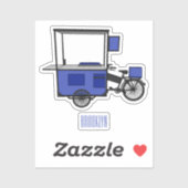 Afbeelding van cartoon van voedselkar sticker (Vel)