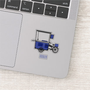 Afbeelding van cartoon van voedselkar sticker