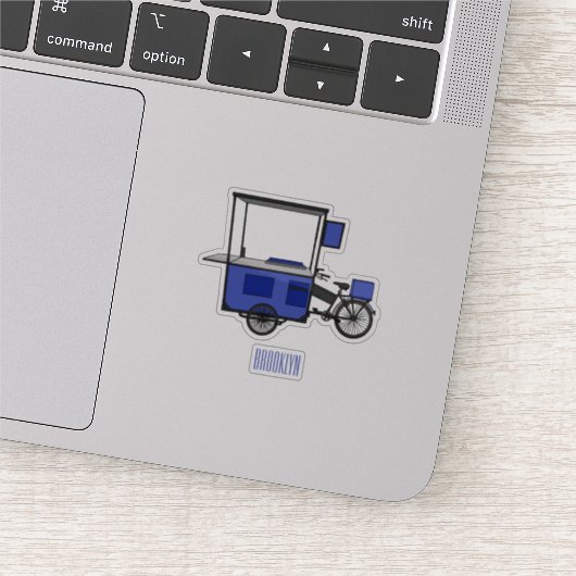 Afbeelding van cartoon van voedselkar sticker (Detail)