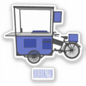 Afbeelding van cartoon van voedselkar sticker (Voorkant)