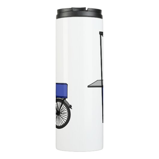 Afbeelding van cartoon van voedselkar thermosbeker (Achterkant)