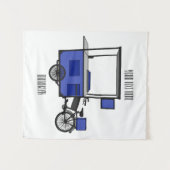 Afbeelding van cartoon van voedselkar wandkleed (Voorkant (horizontaal))