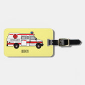 Afbeelding van cartoon voor ambulance bagagelabel (Voorkant horizontaal)