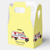 Afbeelding van cartoon voor ambulance bedankdoosjes (Geopend)