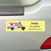 Afbeelding van cartoon voor ambulance bumpersticker (Op auto)