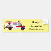 Afbeelding van cartoon voor ambulance bumpersticker (Voorkant)