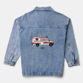 Afbeelding van cartoon voor ambulance denim jacket (Achterkant)