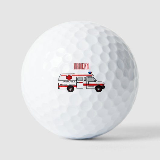 Afbeelding van cartoon voor ambulance golfballen (Voorkant)