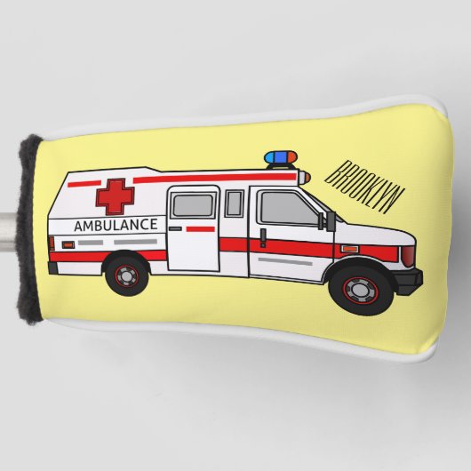 Afbeelding van cartoon voor ambulance golfheadcover (Voorkant)