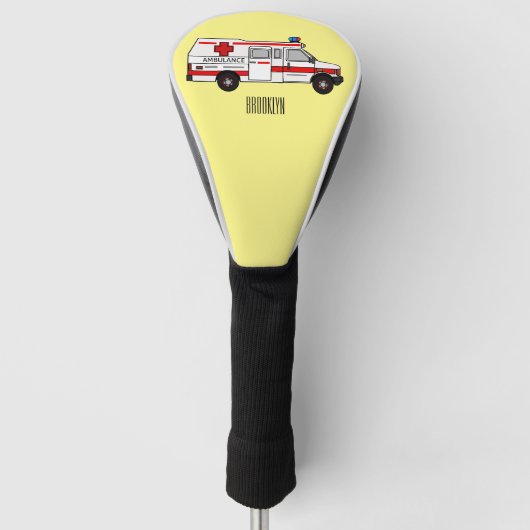 Afbeelding van cartoon voor ambulance golfheadcover (Voorkant)