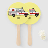 Afbeelding van cartoon voor ambulance handwaaier (Voorkant en achterkant)