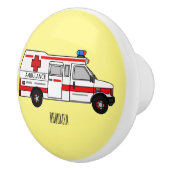 Afbeelding van cartoon voor ambulance keramische knop (Rechts)