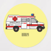 Afbeelding van cartoon voor ambulance labels (Design 2)