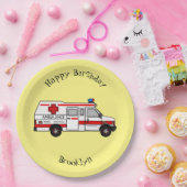 Afbeelding van cartoon voor ambulance papieren bordje (Feest)